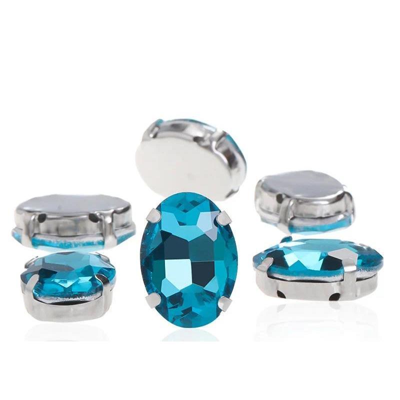 oval shape  Beads with claw  Fancy Stones sew on Rhinestone For Clothes Shoes  bags clothing DIY