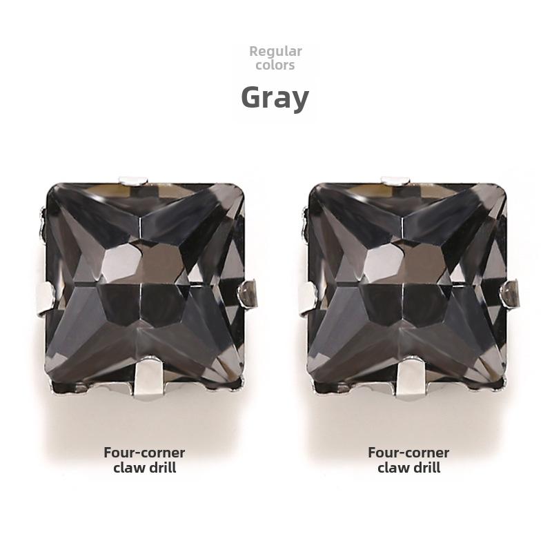 Square Corner Hand Sewing Glass Drill with Hole Claw Drill DIY Wedding Dress Clothing Accessories Shoe Hat Bag Accessories