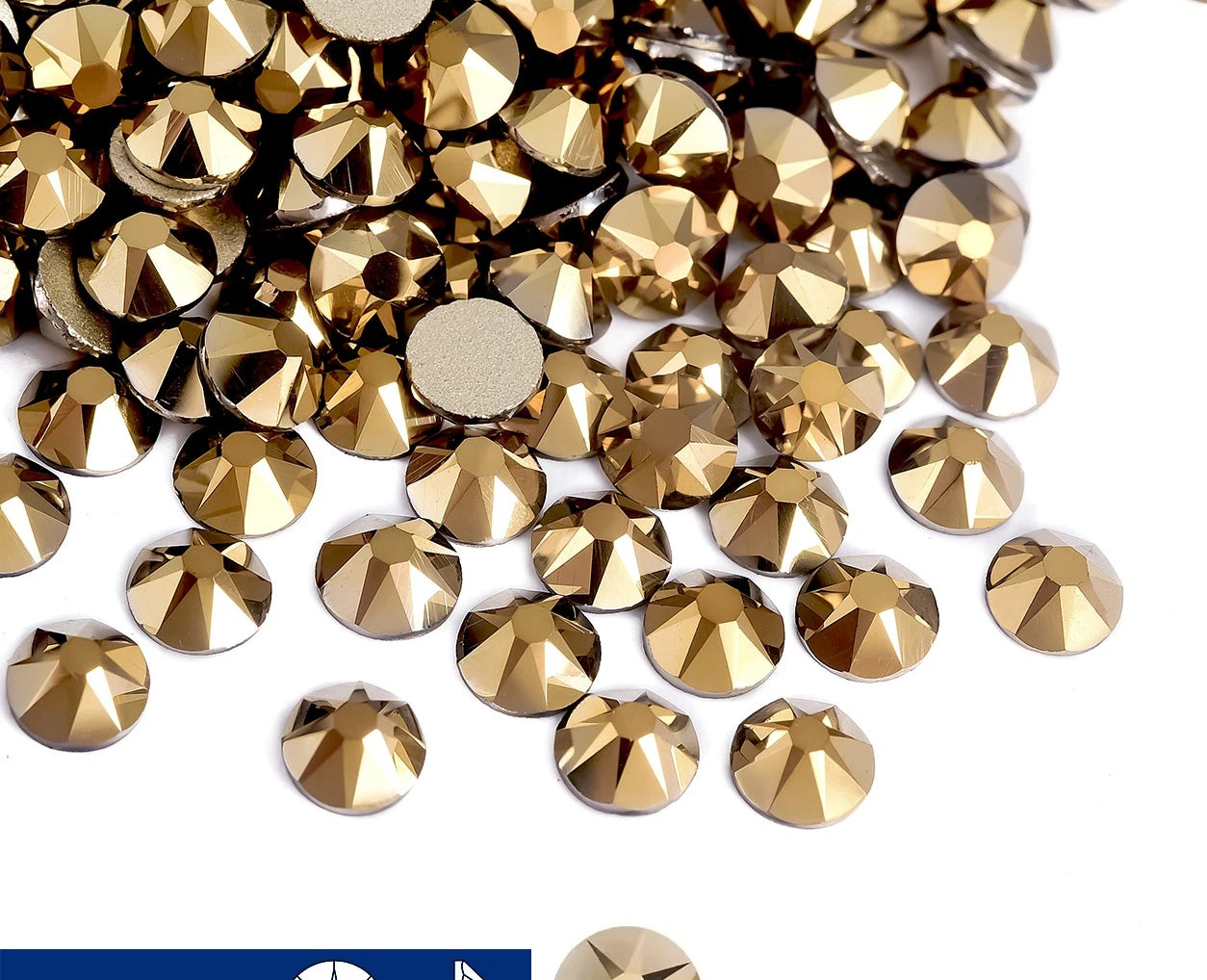 16cut face  Non Hotfix Glass Crystal Rhinestones for Nail Art Stick-On Flat Back Strass Gems 16 Cuts DIY Nail Decoration