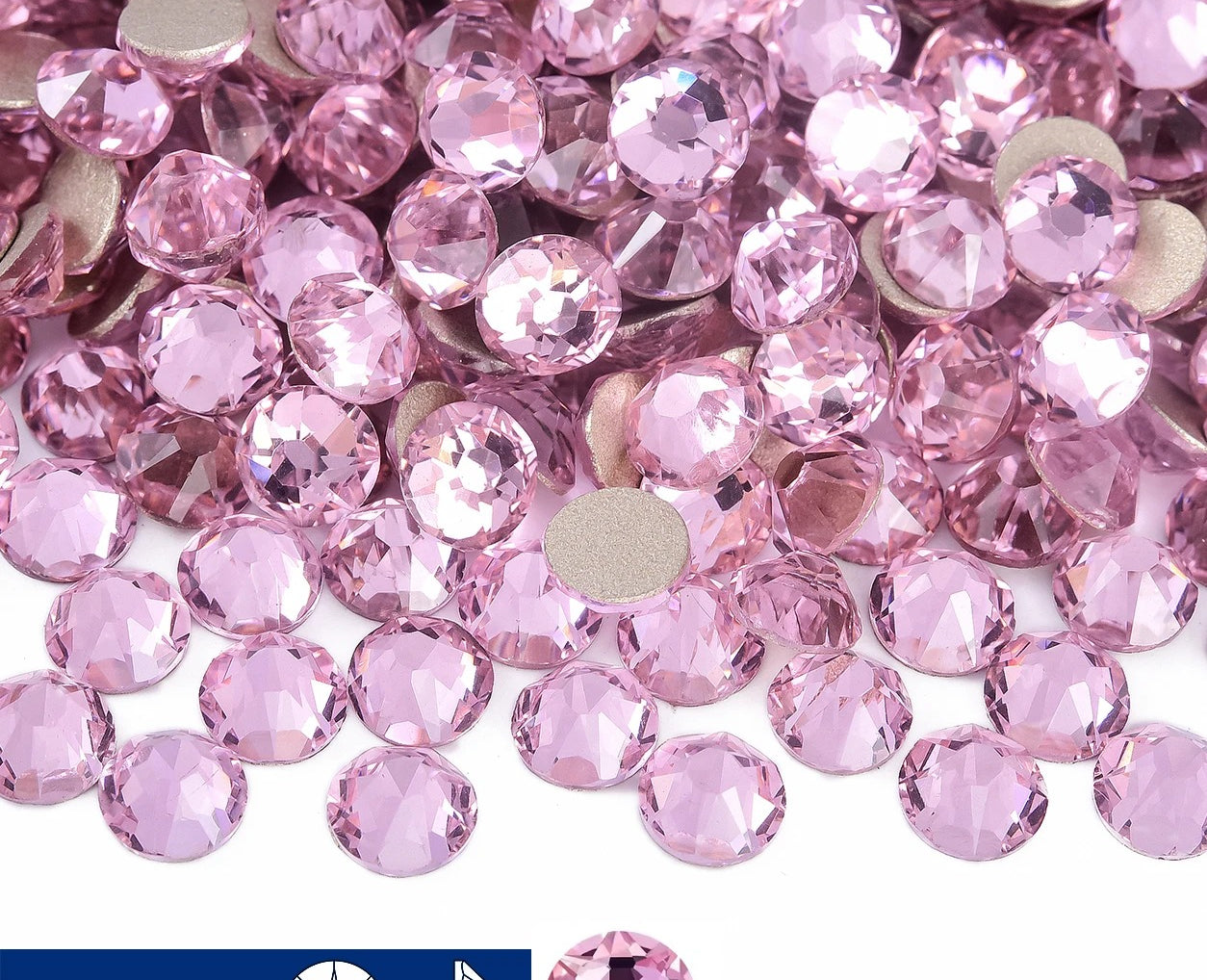 16cut face  Non Hotfix Glass Crystal Rhinestones for Nail Art Stick-On Flat Back Strass Gems 16 Cuts DIY Nail Decoration