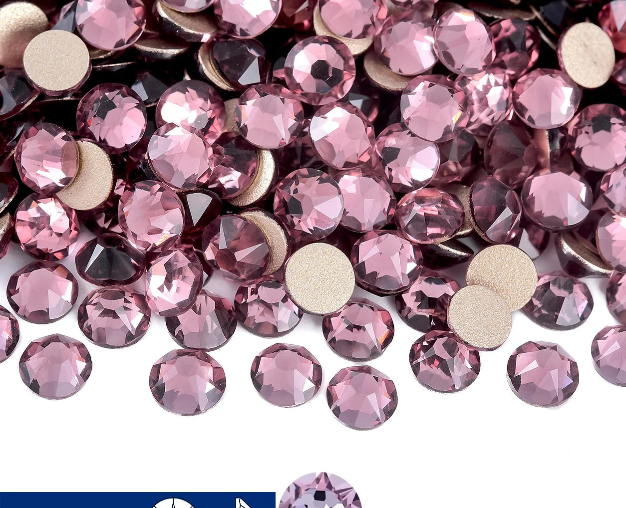 16cut face  Non Hotfix Glass Crystal Rhinestones for Nail Art Stick-On Flat Back Strass Gems 16 Cuts DIY Nail Decoration