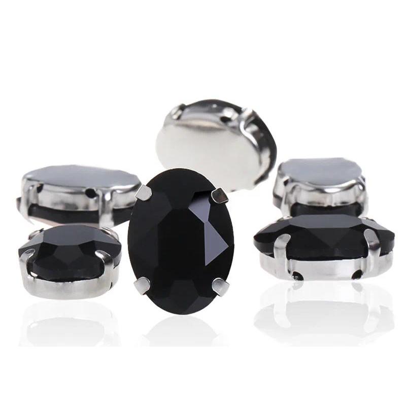 oval shape  Beads with claw  Fancy Stones sew on Rhinestone For Clothes Shoes  bags clothing DIY