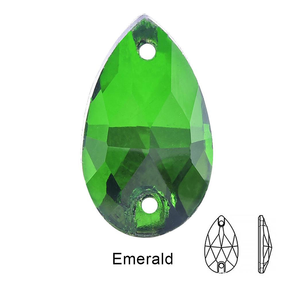 teardrop Crystal Glass Sewing Rhinestones Sew On Flatback Rhinestone Wedding Dress Accessories DIY Garment Making