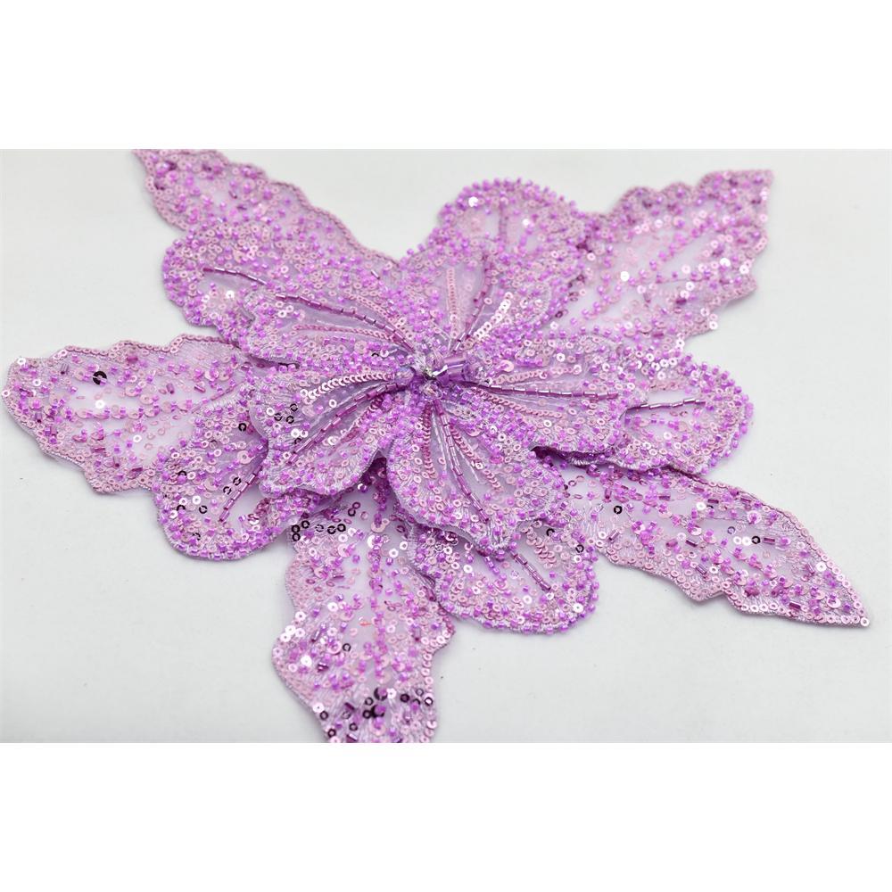 1pcs pin Multi-layer Lace Sequin Studded 3D Flower Patch DIY Clothing Decorative Applique Sweater Coat Accessories