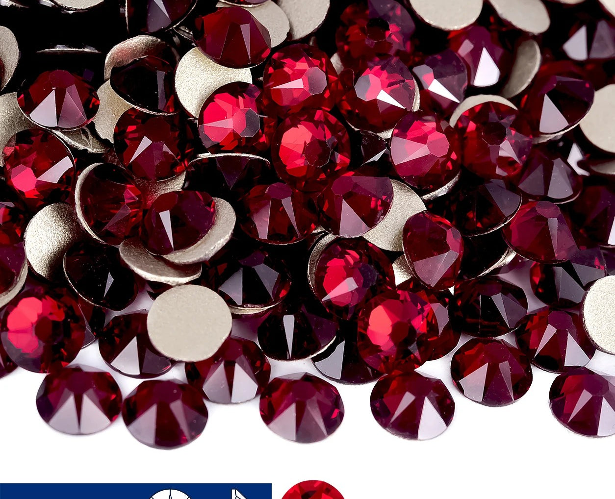 16cut face  Non Hotfix Glass Crystal Rhinestones for Nail Art Stick-On Flat Back Strass Gems 16 Cuts DIY Nail Decoration