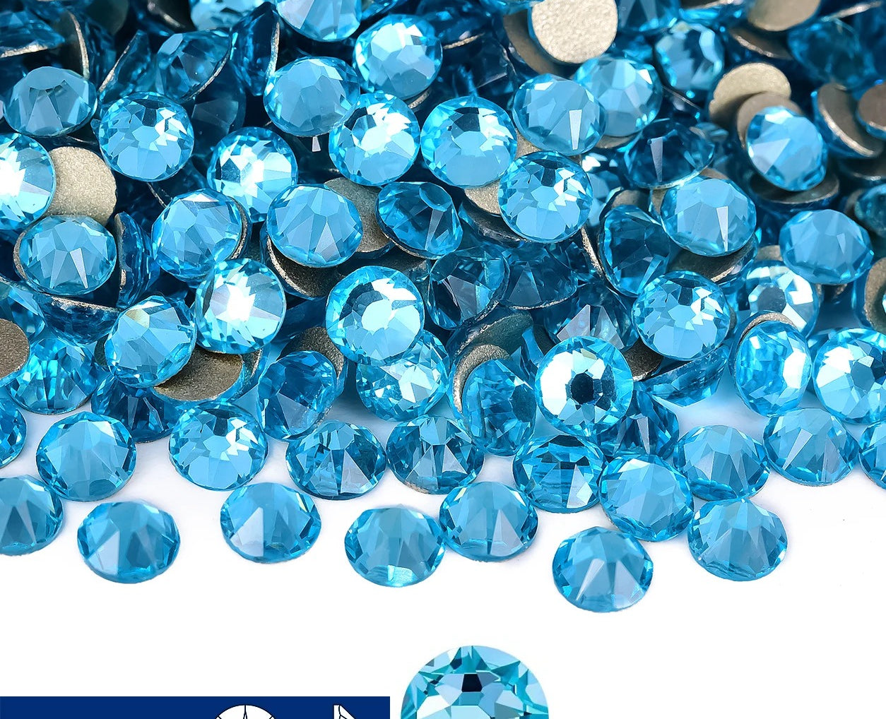 16cut face  Non Hotfix Glass Crystal Rhinestones for Nail Art Stick-On Flat Back Strass Gems 16 Cuts DIY Nail Decoration