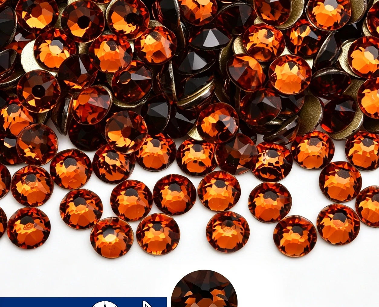 16cut face  Non Hotfix Glass Crystal Rhinestones for Nail Art Stick-On Flat Back Strass Gems 16 Cuts DIY Nail Decoration