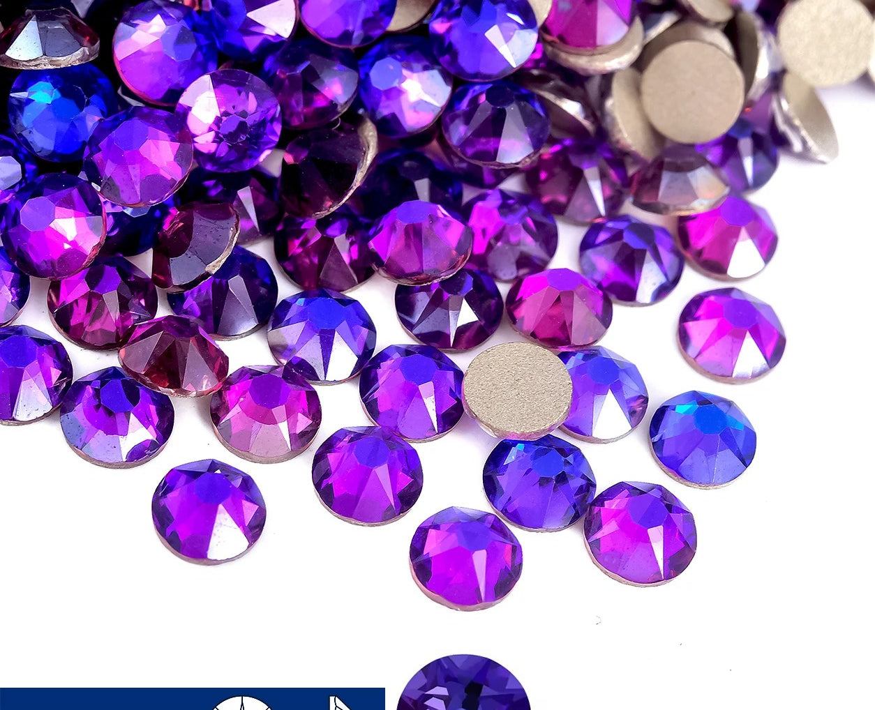 16cut face  Non Hotfix Glass Crystal Rhinestones for Nail Art Stick-On Flat Back Strass Gems 16 Cuts DIY Nail Decoration