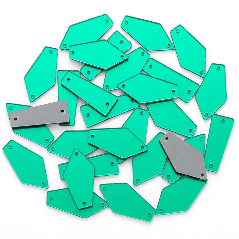 50pcs Mixed acrylic mirror, hand sewn drill, DIY clothing, wedding accessories, lenses, plastic shaped drill, patch