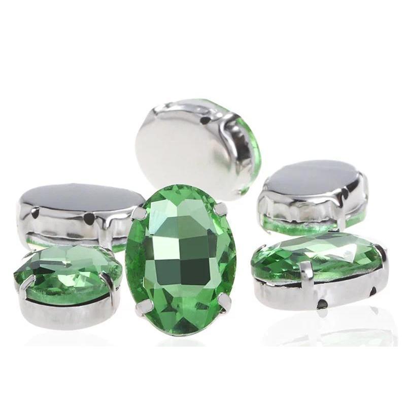 oval shape  Beads with claw  Fancy Stones sew on Rhinestone For Clothes Shoes  bags clothing DIY