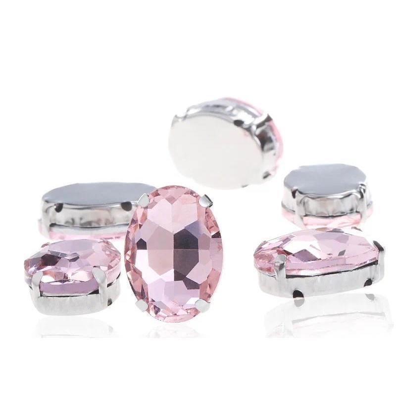 oval shape  Beads with claw  Fancy Stones sew on Rhinestone For Clothes Shoes  bags clothing DIY