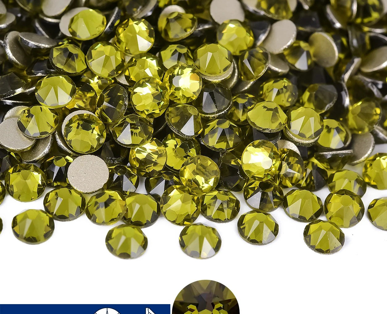 16cut face  Non Hotfix Glass Crystal Rhinestones for Nail Art Stick-On Flat Back Strass Gems 16 Cuts DIY Nail Decoration
