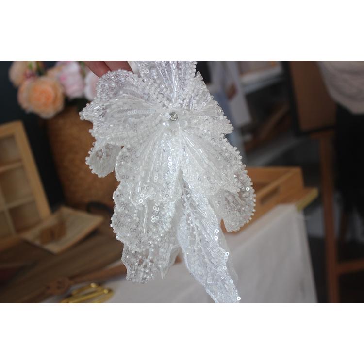 1pcs pin Multi-layer Lace Sequin Studded 3D Flower Patch DIY Clothing Decorative Applique Sweater Coat Accessories