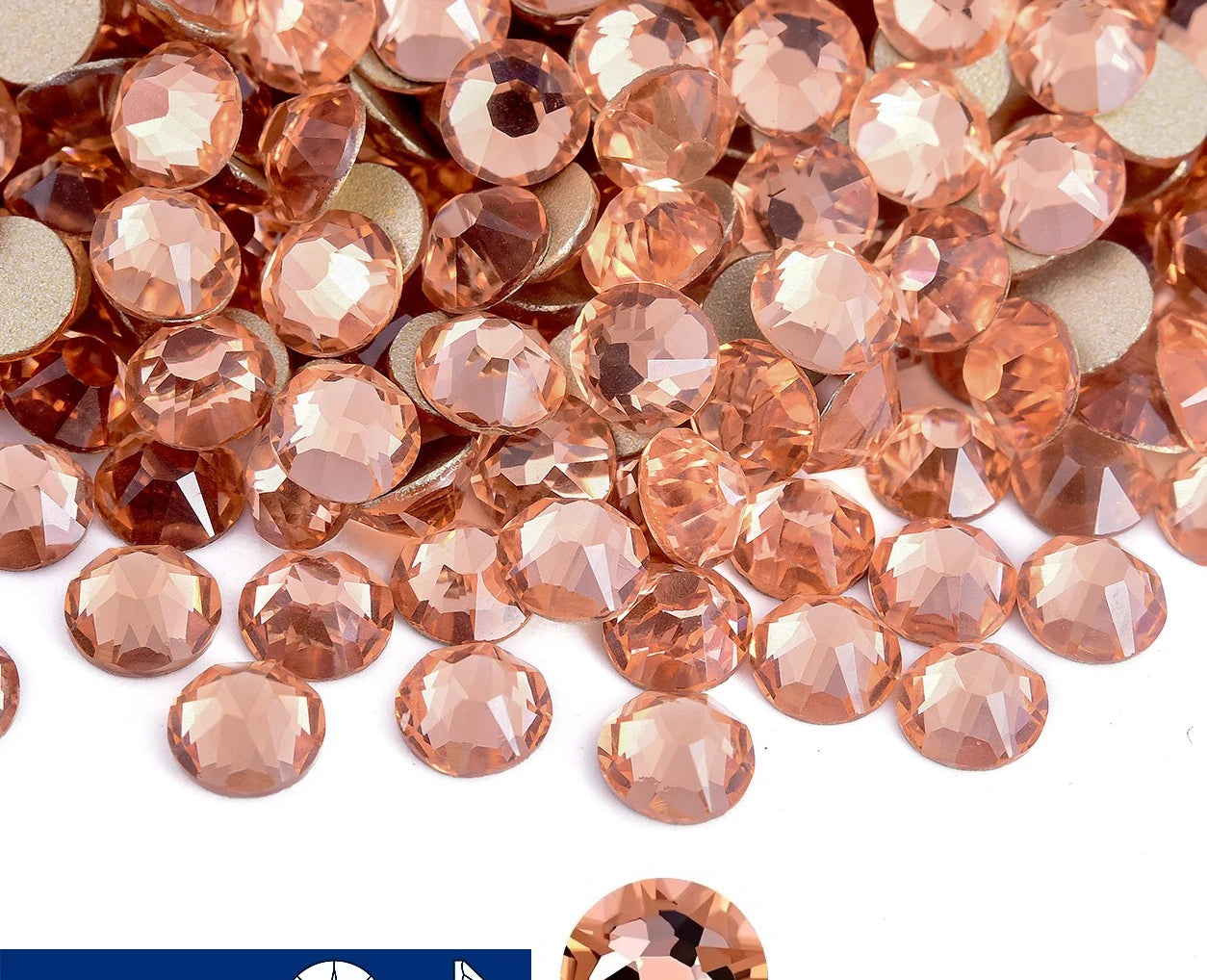 16cut face  Non Hotfix Glass Crystal Rhinestones for Nail Art Stick-On Flat Back Strass Gems 16 Cuts DIY Nail Decoration