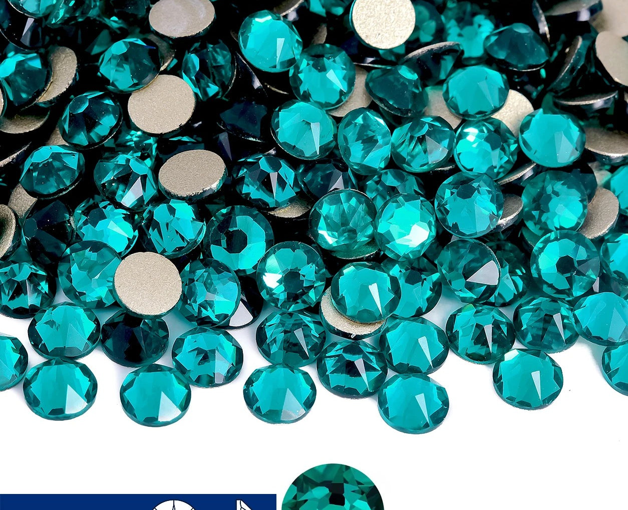 16cut face  Non Hotfix Glass Crystal Rhinestones for Nail Art Stick-On Flat Back Strass Gems 16 Cuts DIY Nail Decoration