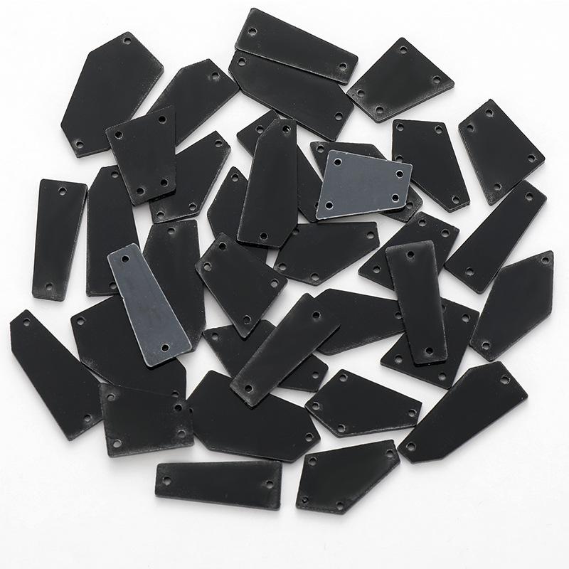 50pcs Mixed acrylic mirror, hand sewn drill, DIY clothing, wedding accessories, lenses, plastic shaped drill, patch