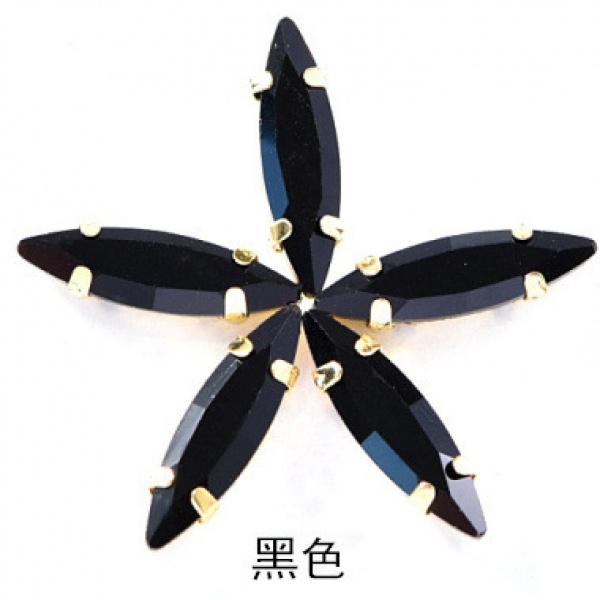 50pcs 4x15mm gold Claw sew on rhinestones flatback glass crystal loose rhinestones with holes diy clothing accessories