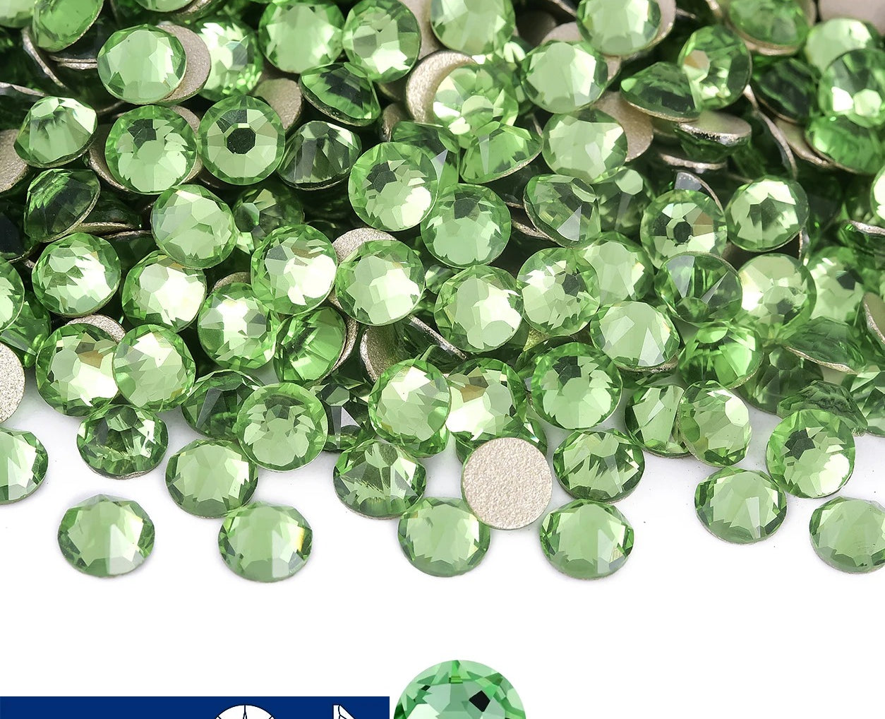 16cut face  Non Hotfix Glass Crystal Rhinestones for Nail Art Stick-On Flat Back Strass Gems 16 Cuts DIY Nail Decoration