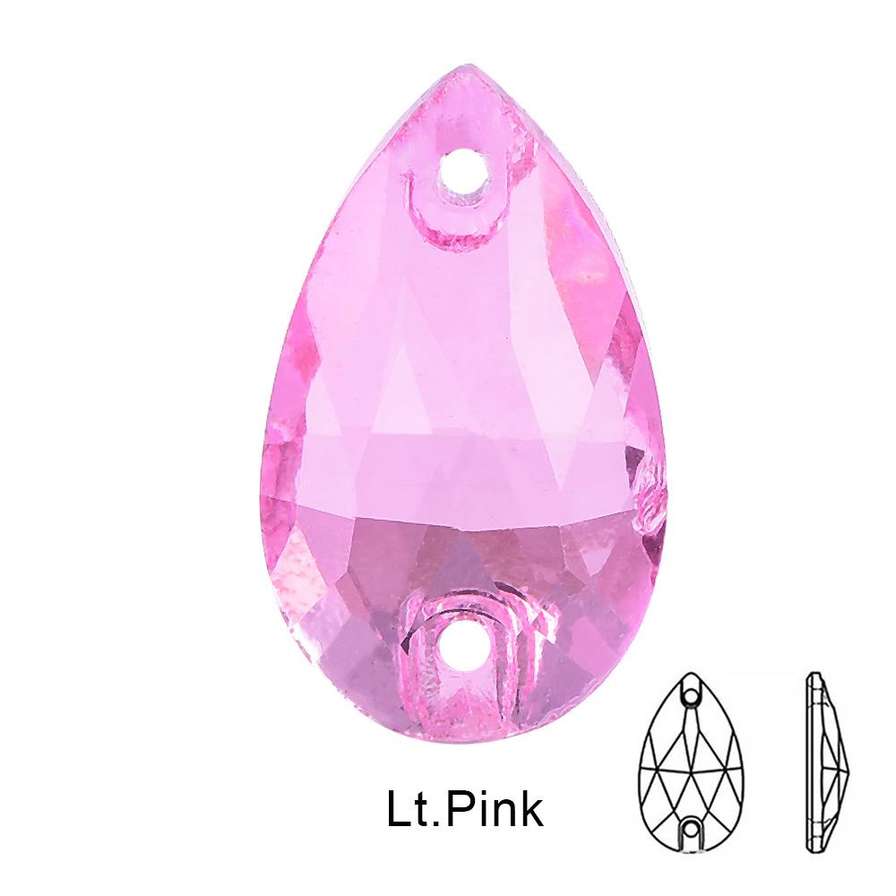 teardrop Crystal Glass Sewing Rhinestones Sew On Flatback Rhinestone Wedding Dress Accessories DIY Garment Making