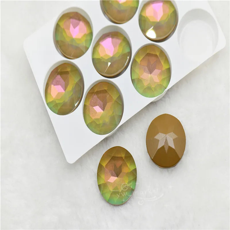 k9 27mm round crystals stone Glass Aurora Mocha beads  for needlework
