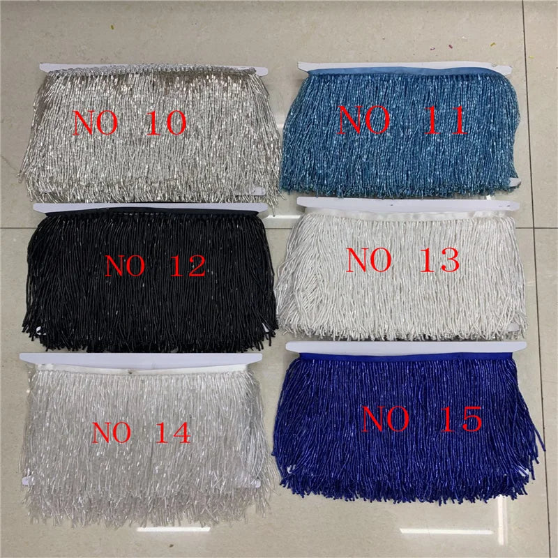 15cm Beaded Tassel Fringe  Handmde trimming for costumes dress crafts sew on