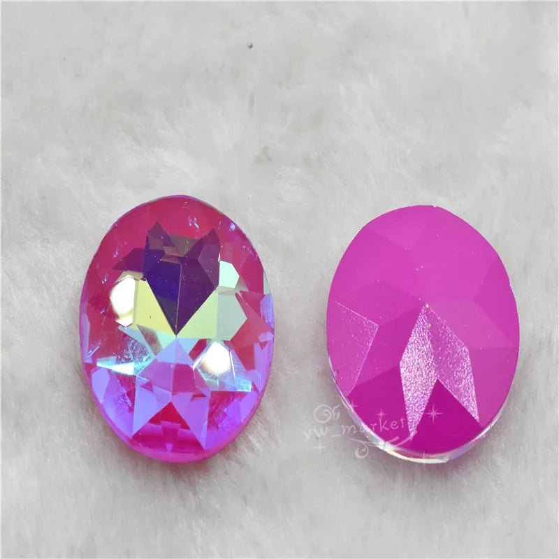 Fuchsia Mocha AB Handcrafts stones and crystals glass pointback beads Needlework accessories