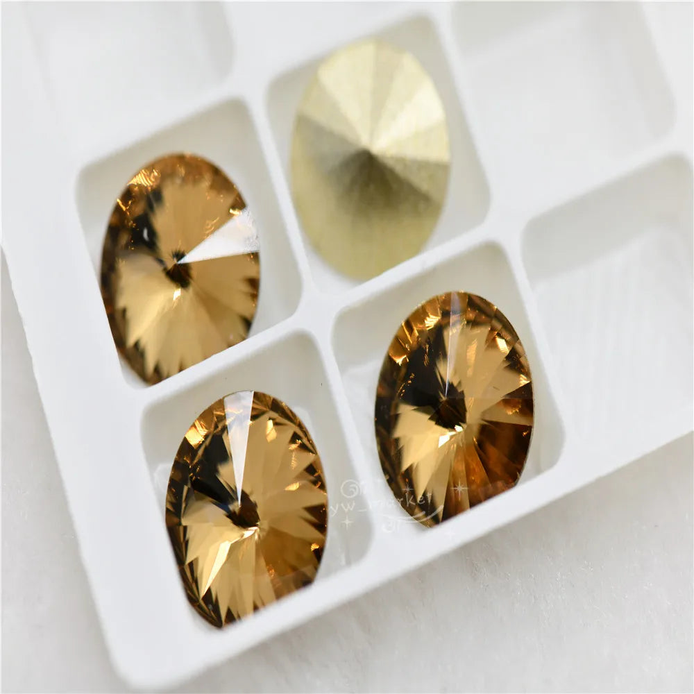 STRASS CRYSTAL k9 Rivoli crystal stones to make crafts  glitter glue for glass rhinestones Applique Jewelry Decoration