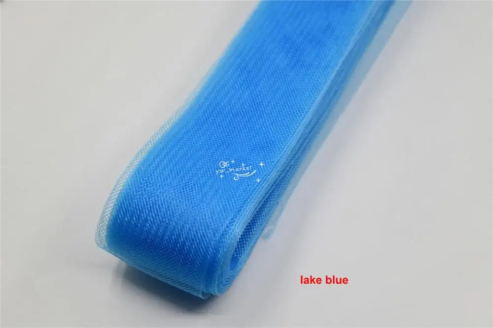 5cm 7.5cm plyester Mesh Ribbon Hard Stiff Flat Plain Crinolines Horsehair Fabric Multiple Widths  Hat And Skirt Making