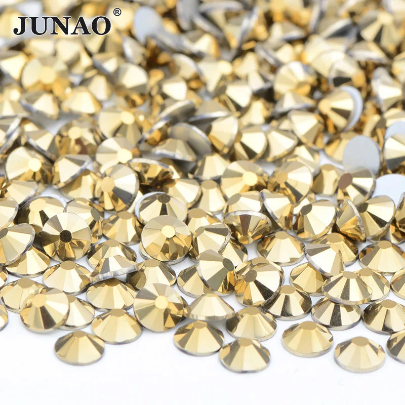 Bulk SS3 4 5 6 8 10 12 16 20 30 Dark Saim Glass Crystal Rhinestones Flat Back Gems Non Hotfix Strass Diamond for Clothes