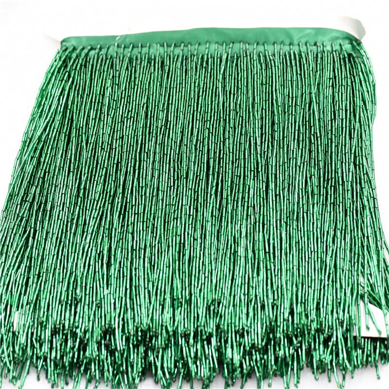 5 Yards 15cm Beaded Tassel Fringe Handmade Trimming for Costumes Dresses Crafts Sew on Decorative Edge