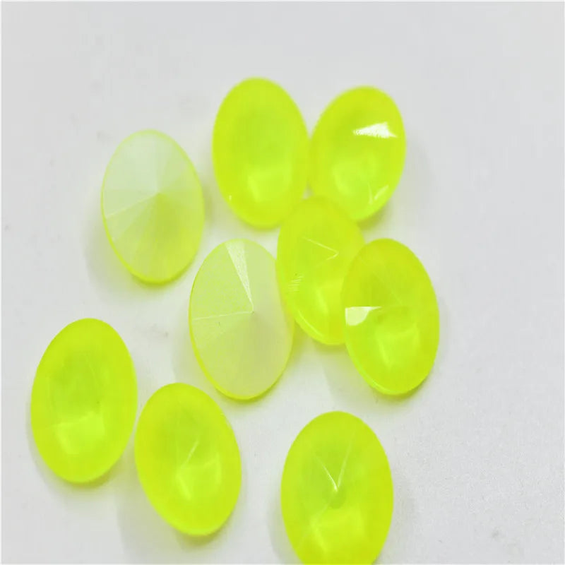 rhinestones rivoli neon crystal glass  stones  Jewelry making round gems 10mm wholesale cloth decor