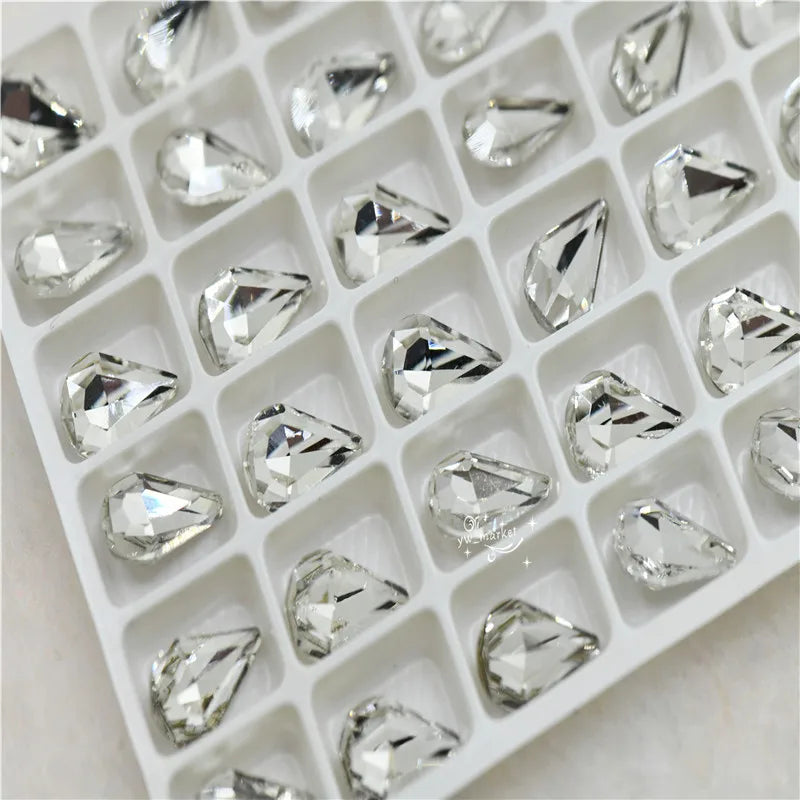 5x8mm 8x13mm glass fancy stone pointback crystal Diamante Rhinestones Droplet jewels Nail Art Decoration