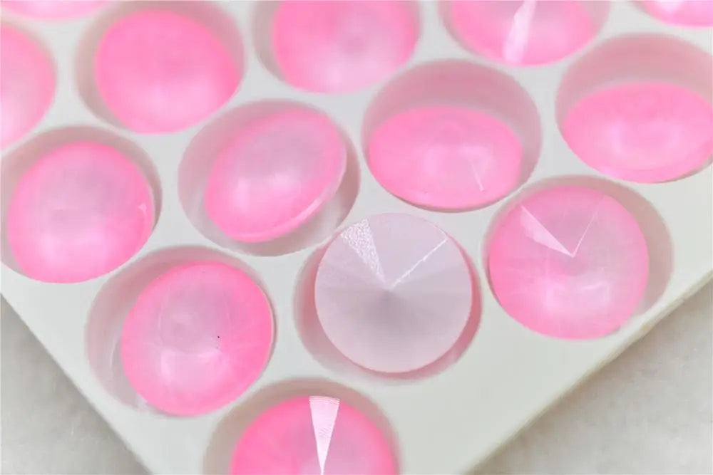 rhinestones rivoli neon crystal glass  stones  Jewelry making round gems 10mm wholesale cloth decor