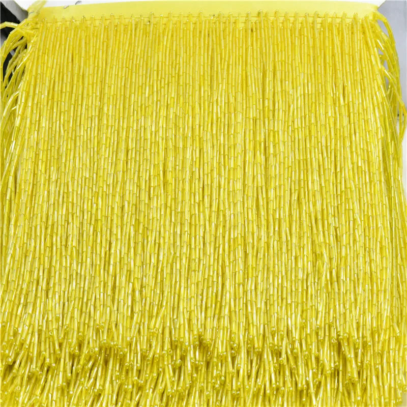 5 Yards 15cm Beaded Tassel Fringe Handmade Trimming for Costumes Dresses Crafts Sew on Decorative Edge