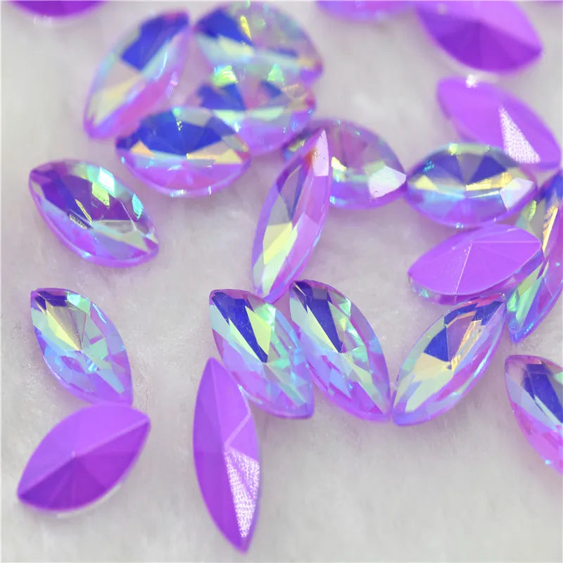 rhinestone purple mocha ab strass stones Rivoli horse eye  teardrop Pointback  Glue on Clothes Amazing gems Jewelry making