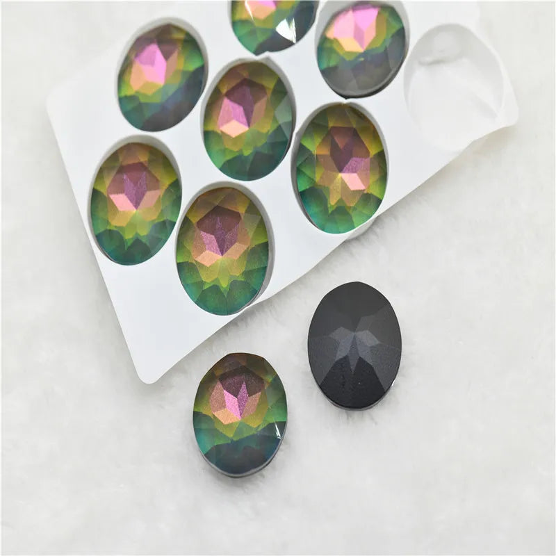 k9 27mm round crystals stone Glass Aurora Mocha beads  for needlework