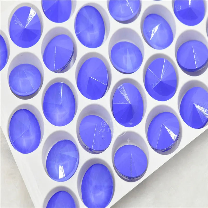 New Violet  mocha stones and crystals glass pointback beads Needlework accessories Round teardrop Rhinestone Multi Colors