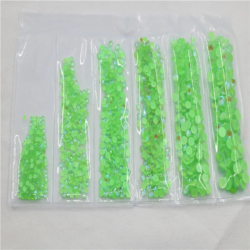 nails flatback rhinestones Nail Art Accessories non hotfix  crystals beads  mixed size  Charms Partition by set