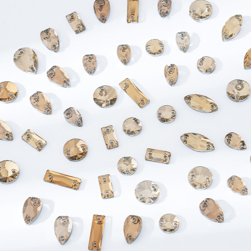 mixed shape size flatback sew crystal stones  glass rhinestones crafts on dress clothes