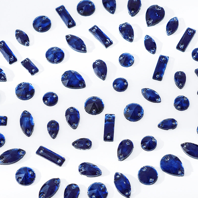 mixed shape size flatback sew crystal stones  glass rhinestones crafts on dress clothes
