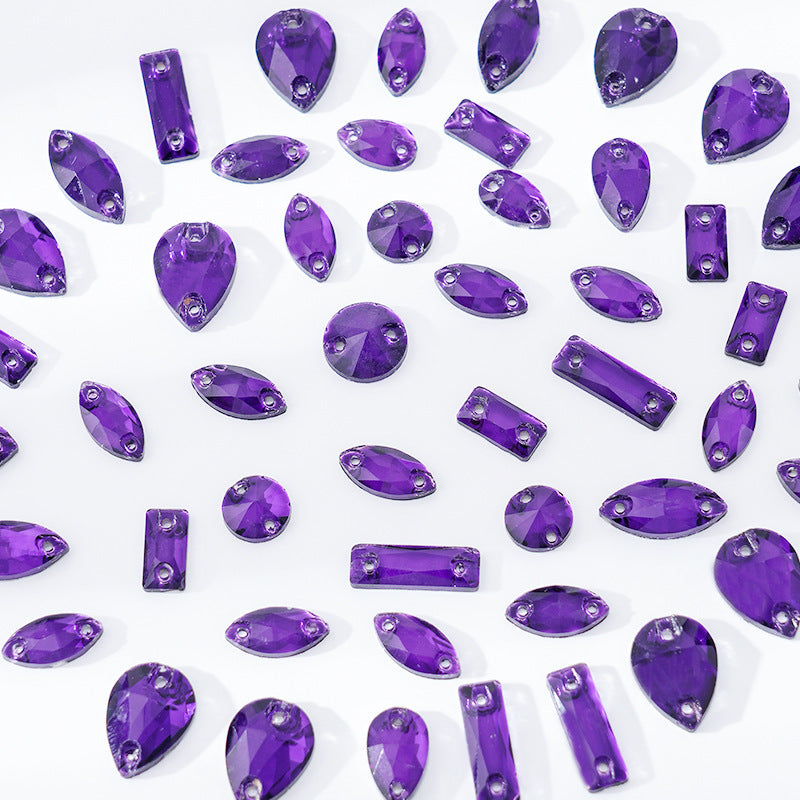 mixed shape size flatback sew crystal stones  glass rhinestones crafts on dress clothes