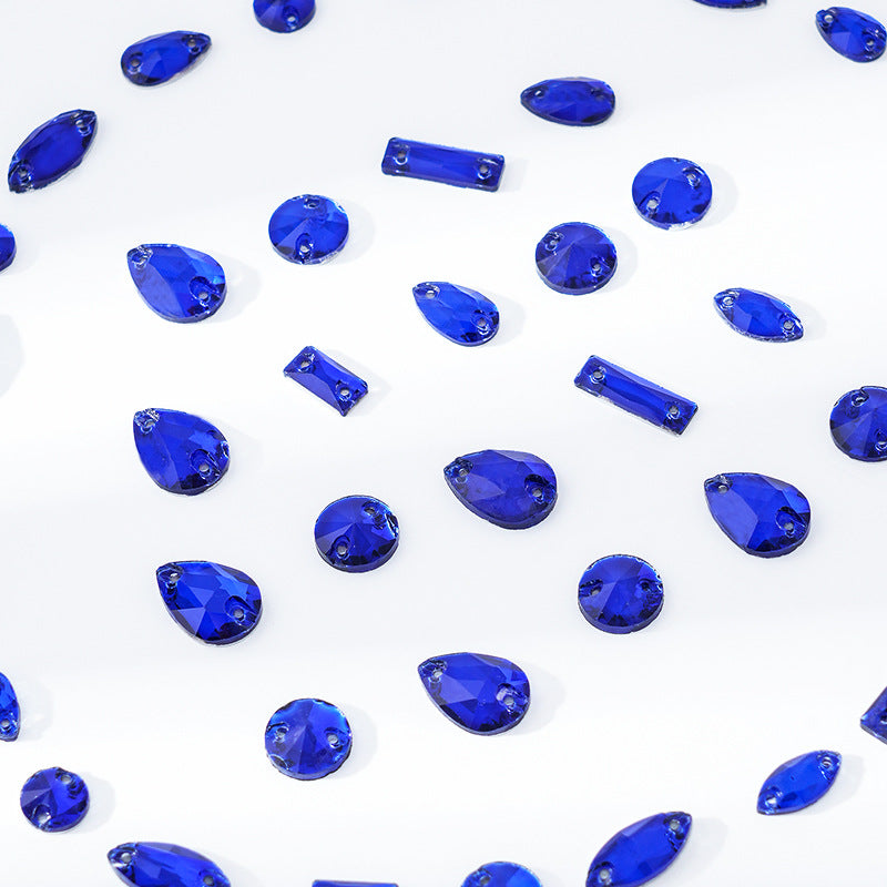 mixed shape size flatback sew crystal stones  glass rhinestones crafts on dress clothes