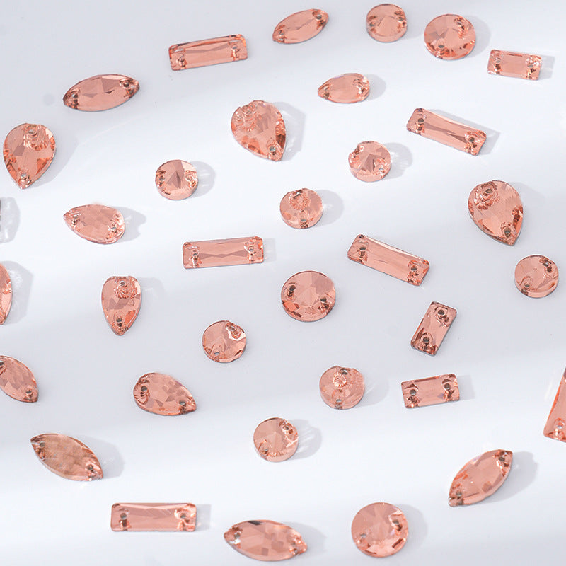 mixed shape size flatback sew crystal stones  glass rhinestones crafts on dress clothes
