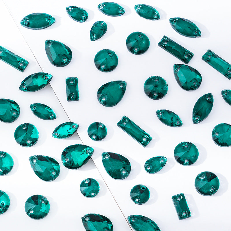 mixed shape size flatback sew crystal stones  glass rhinestones crafts on dress clothes