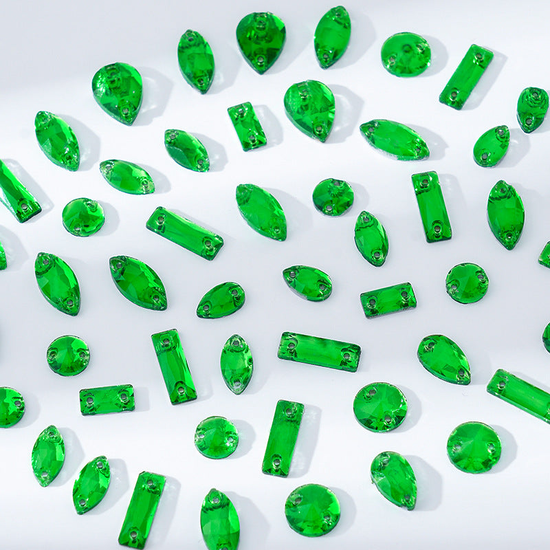 mixed shape size flatback sew crystal stones  glass rhinestones crafts on dress clothes