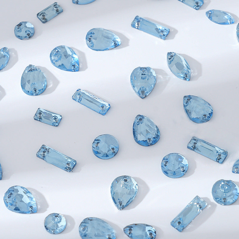 mixed shape size flatback sew crystal stones  glass rhinestones crafts on dress clothes