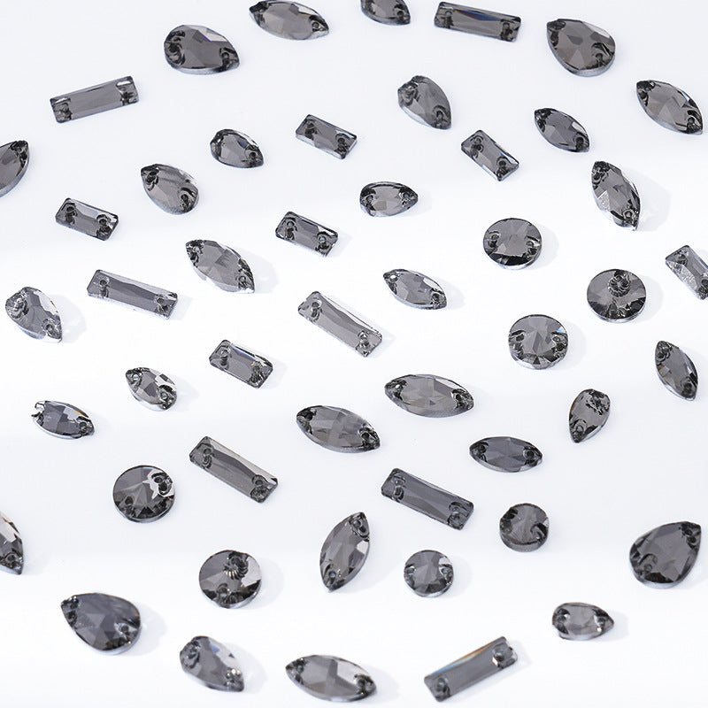 mixed shape size flatback sew crystal stones  glass rhinestones crafts on dress clothes