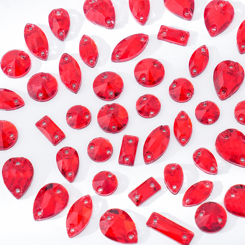 mixed shape size flatback sew crystal stones  glass rhinestones crafts on dress clothes