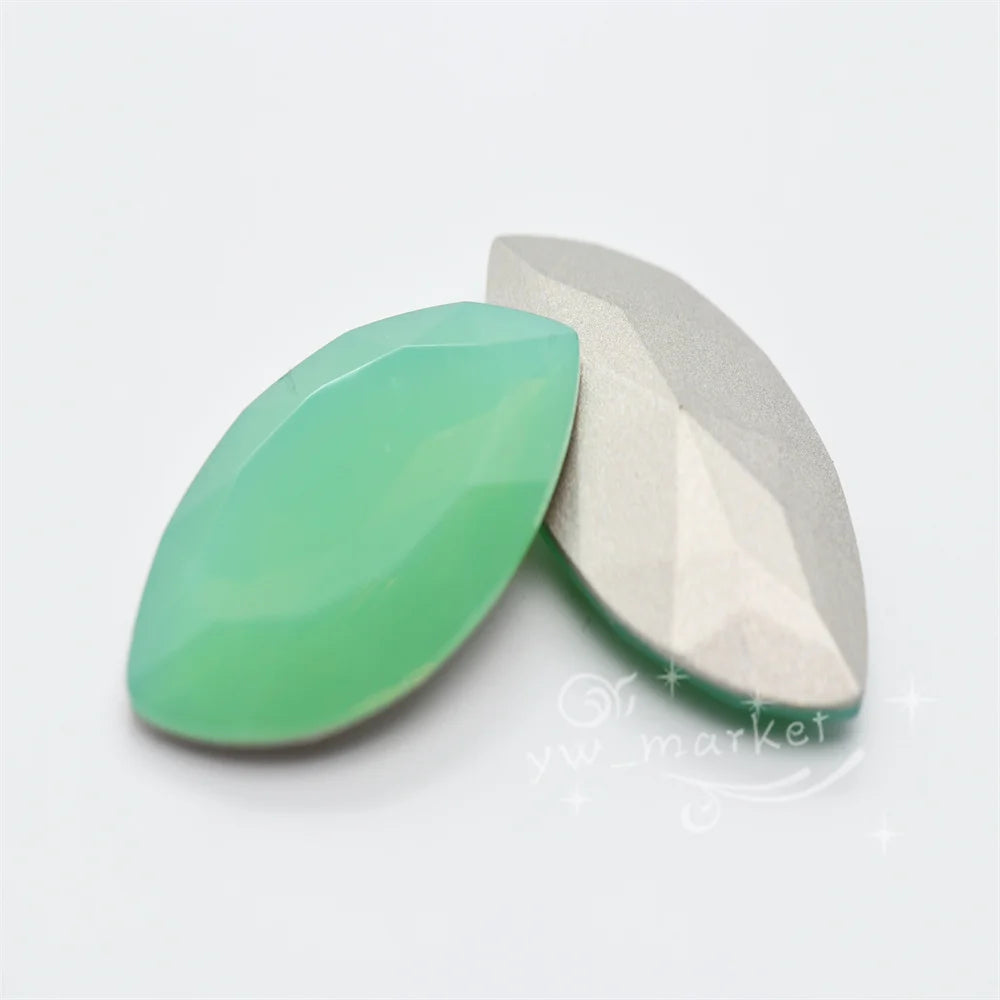 k9 Green Opal decorative crystals beads Rivoli teardrop oval Diy crafts jewels accessories