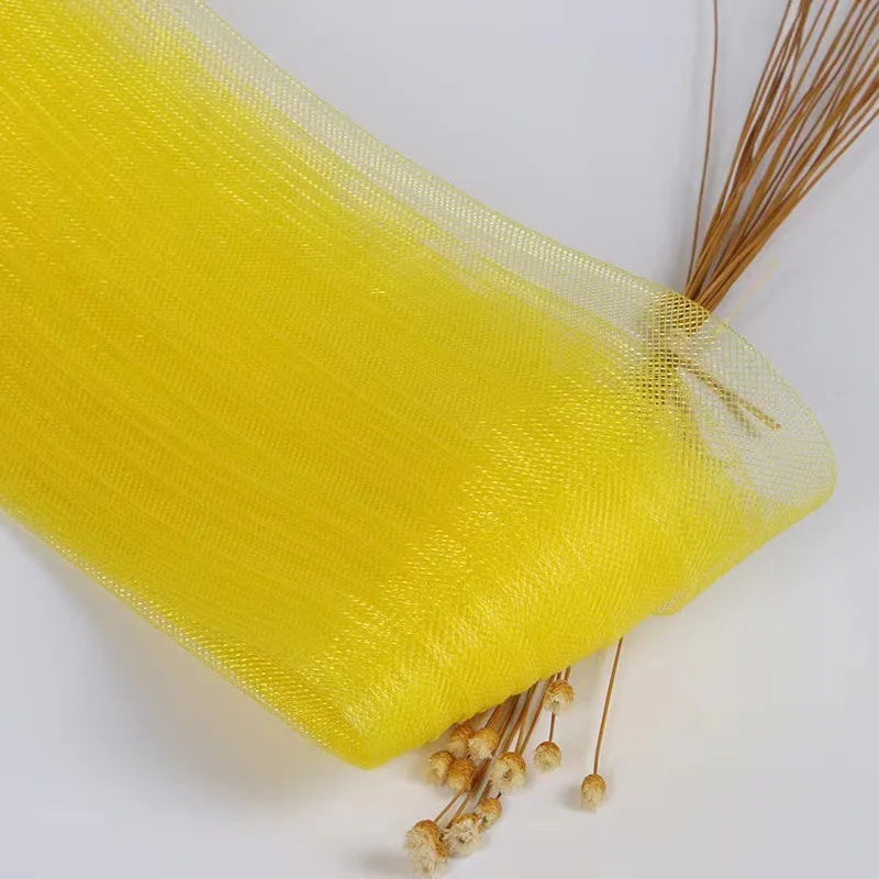 5cm 7.5cm plyester Mesh Ribbon Hard Stiff Flat Plain Crinolines Horsehair Fabric Multiple Widths  Hat And Skirt Making